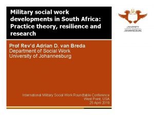 Military social work in south africa