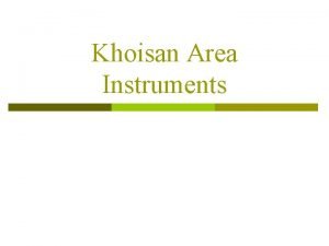 Khoisan instruments