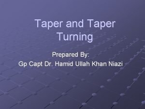 Taper turning formula