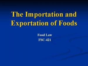 Food importer