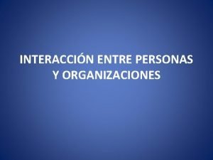Necesidades secundarias Necesidades secundarias