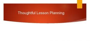 Assumption in lesson plan