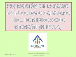 PROMOCIN DE LA SALUD EN EL COLEGIO SALESIANO