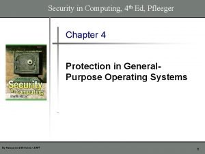Security in computing pfleeger