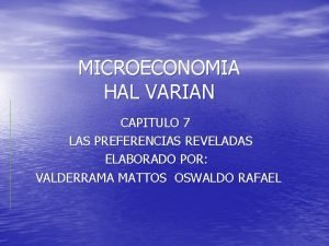 Axioma debil de la preferencia revelada Axioma debil de la preferencia revelada