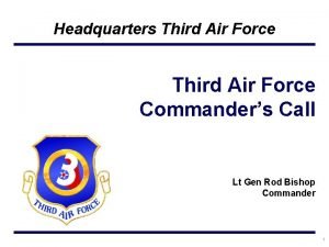 Headquarters Third Air Force Commanders Call Lt Gen