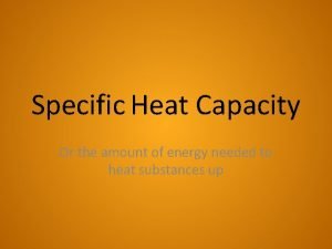 Specific heat capacity equation gcse