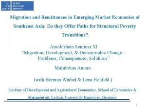 Migration and Remittances in Emerging Market Economies of