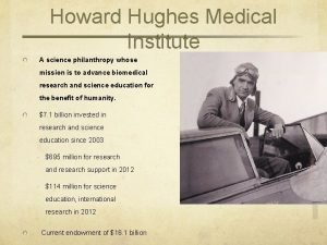 Howard hughes philanthropy