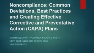 Noncompliance Common Deviations Best Practices and Creating Effective