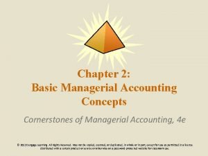 Basic managerial accounting concepts