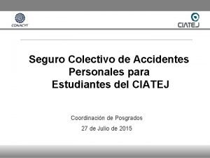 Seguro Colectivo de Accidentes Personales para Estudiantes del