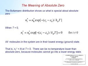 Boltzman distribution law