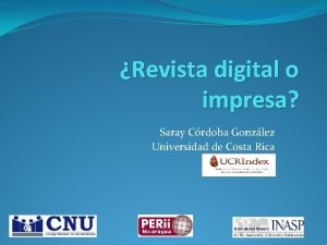 Revista digital o impresa Saray Crdoba Gonzlez Universidad