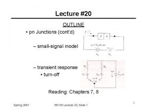 Small signal model of pn junction diode
