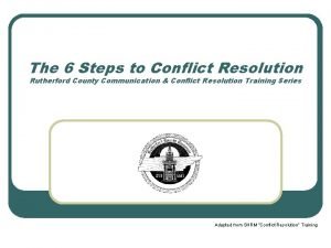 6 step conflict resolution