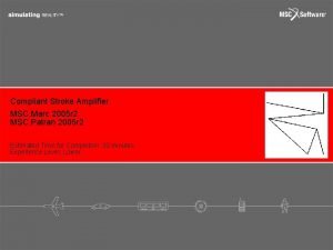 Compliant Stroke Amplifier MSC Marc 2005 r 2