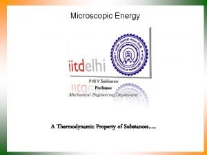 Microscopic energy Microscopic energy