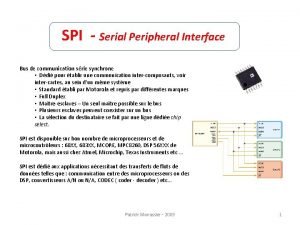 SPI Serial Peripheral Interface Bus de communication srie
