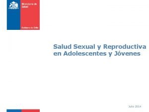 Salud Sexual y Reproductiva en Adolescentes y Jvenes