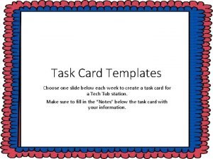 Task card template