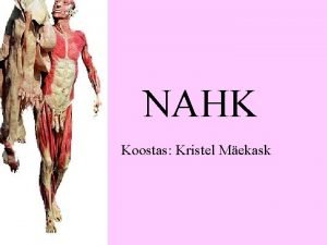 NAHK Koostas Kristel Mekask Nahk on inimese suurim