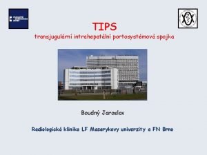 TIPS transjugulrn intrahepatln portosystmov spojka Boudn Jaroslav Radiologick