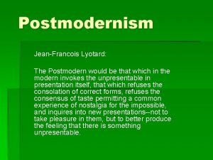 Postmodernity