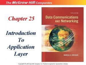 Introduction to application layer