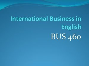 Fdi in international business