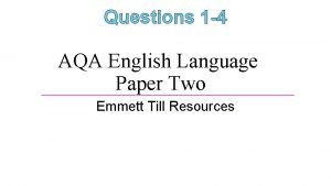 Aqa english language paper 1