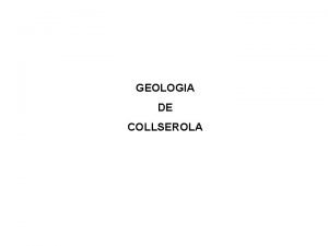 Geologia collserola