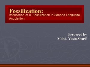 What is fossilization in language