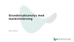 Grundorsaksanalys