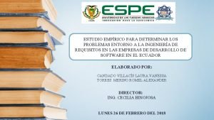 ESTUDIO EMPRICO PARA DETERMINAR LOS PROBLEMAS ENTORNO A