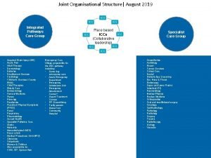 Joint Organisational Structure August 2019 ICC Integrated Pathways