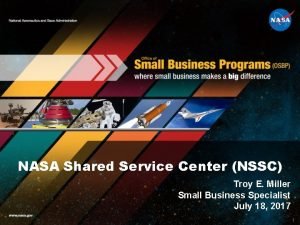 Nasa shared service center