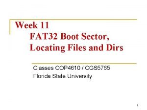 Fat boot sector