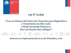 Ley N 20 850 Crea un Sistema de