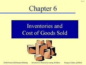 Chapter 6 inventories