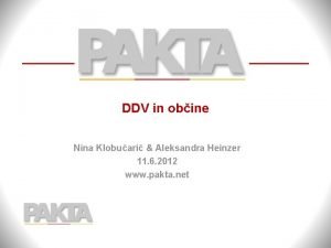 DDV in obine Nina Klobuari Aleksandra Heinzer 11