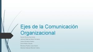 Ejes de comunicación