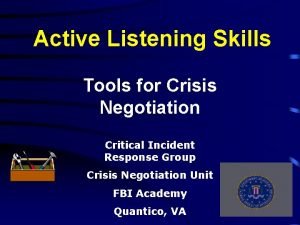 Active listening negotiation