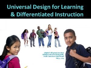Universal Design for Learning Differentiated Instruction Adapted with