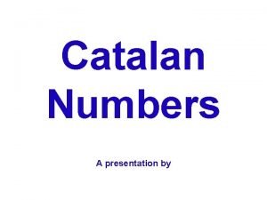 Catalan number formula