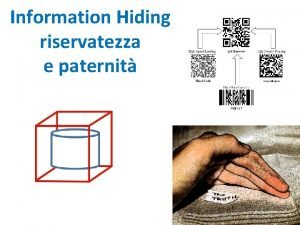 Information Hiding riservatezza e paternit a r o