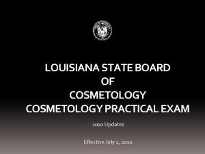 Louisiana state board cosmetology