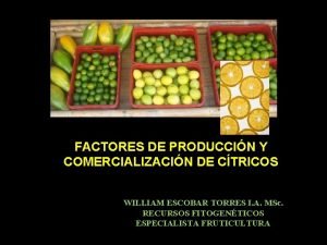 Factores ecologicos