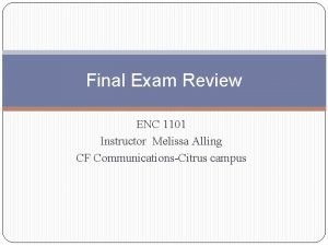 Enc 1101 final exam