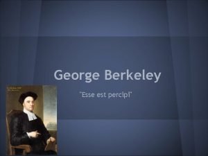Esse est percipi
